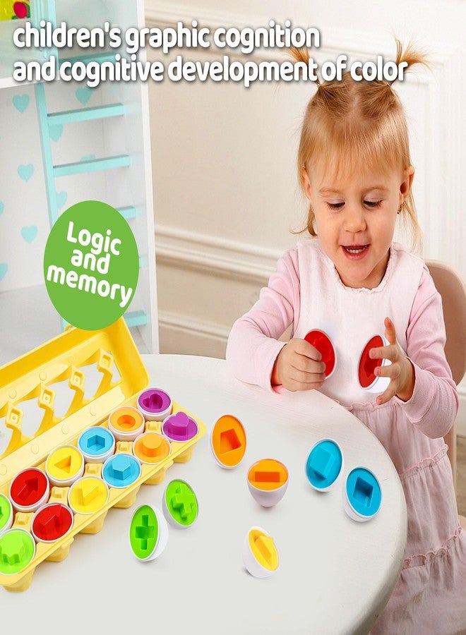 FQKIOMY Toddler Eggs Toys,Montessori Geometric Egg Early Fine Motor Skills Learning Color Sorting & Shape Sorter Matching Game Airplane Travel Toys for Kids Boys Girls Ages 1-3 - Image 5