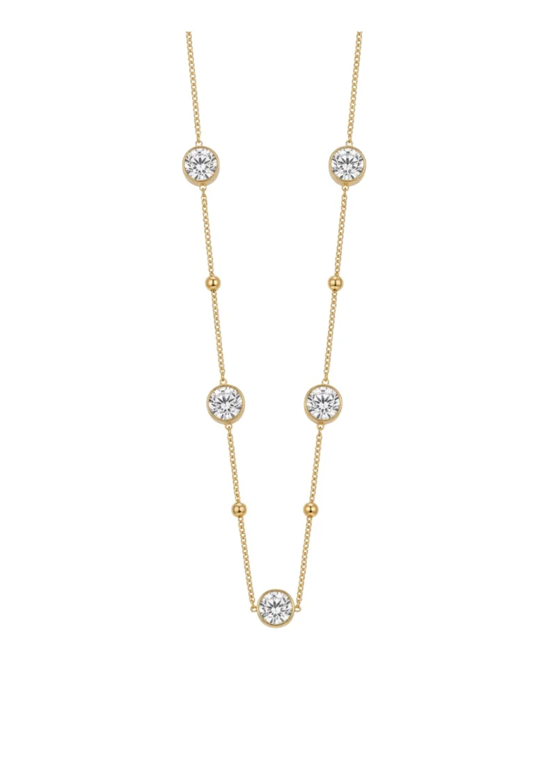 Sosha Elegance Floating Crystal Golden Necklace