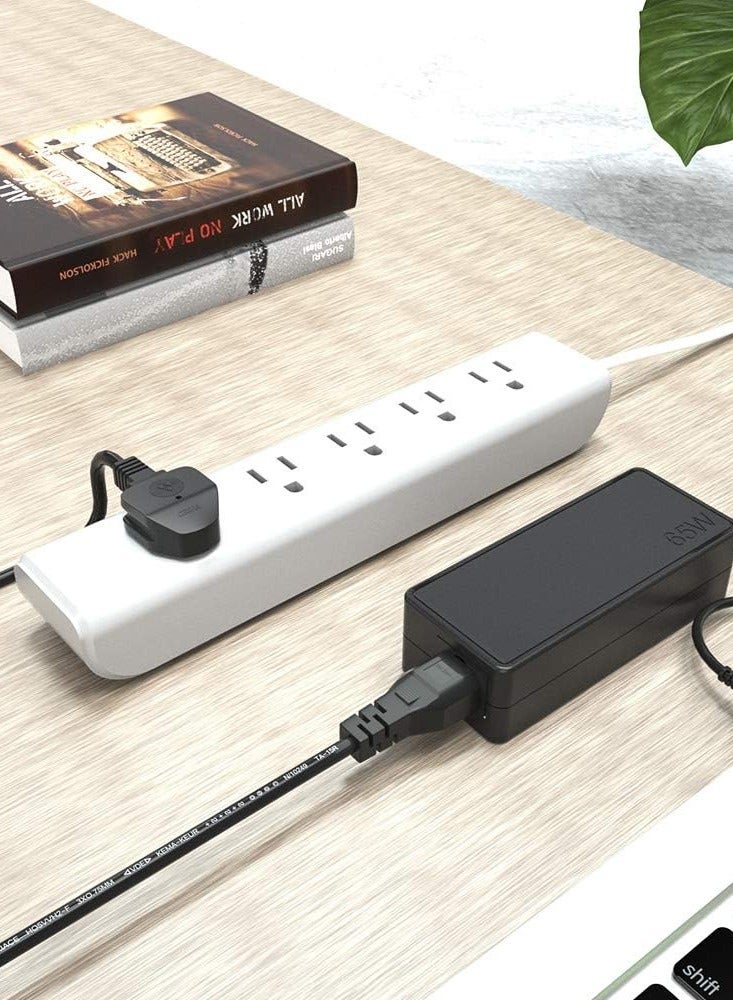 "Heavy Duty UK 3 Pin to Flower Power Cable with Fuse - 1.5 Meters Cloverleaf (C5) Mains Lead for Laptop, Printer, LED Monitor, TV Charger, Acer, Dell, HP, Compaq, Toshiba, Vaio - Black" - Image 3