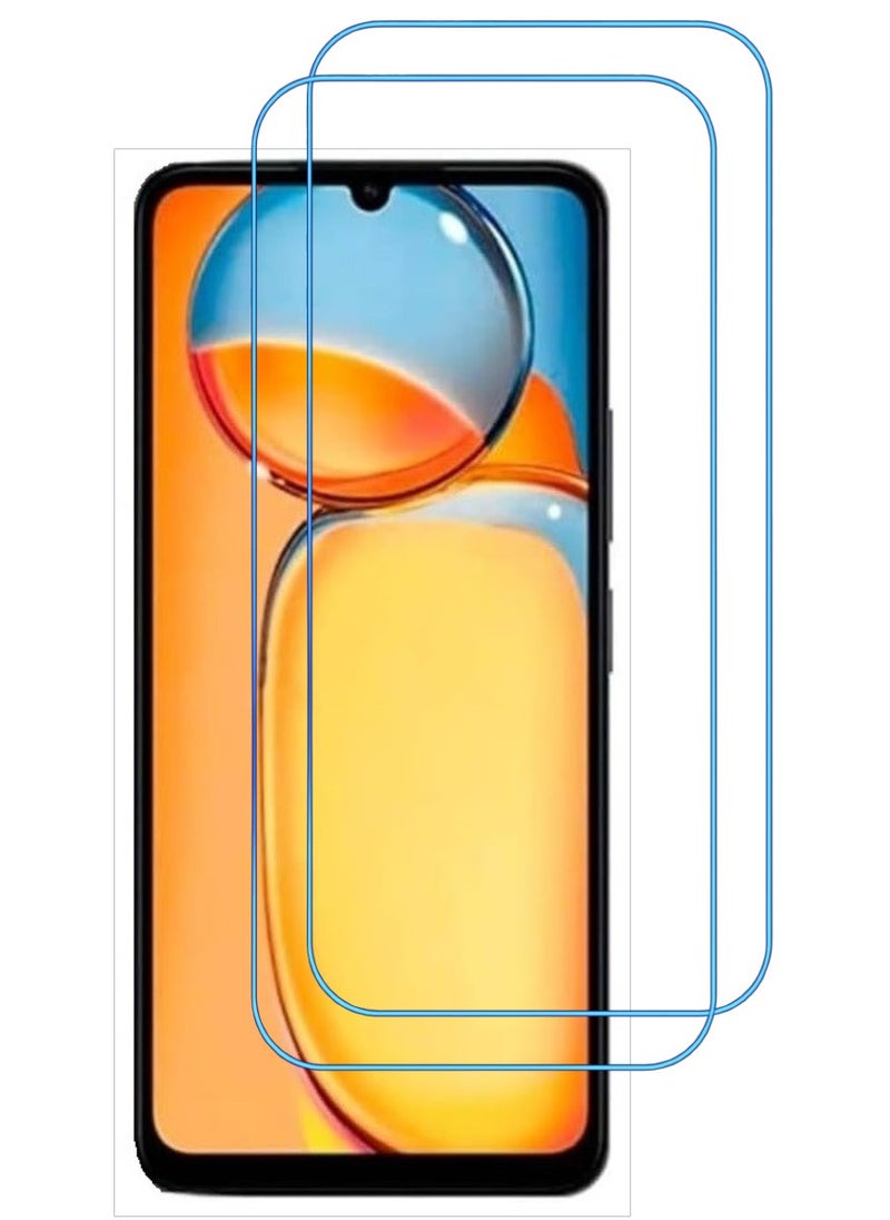 ACLIX 2 Pieces Antistatic ESD Dustproof Premium Quality High Definition Clear Tempered Glass Screen Protector Designed For Xiaomi Redmi 13C - Image 1
