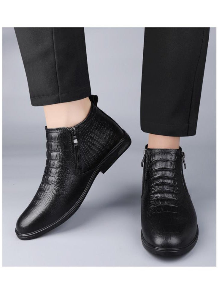 KUYING New Men's Casual Leather Boots - Image 2