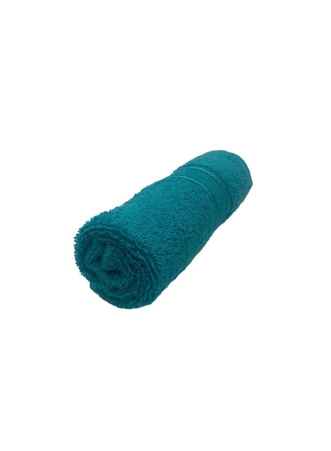 BYFT Daffodil (Turquoise Blue) Premium Kids Towel (60x110 Cm-Set of 1) 100% Cotton, Highly Absorbent and Quick dry, Hotel and Spa Quality Bath linen with Stripe Diamond Dobby-500 Gsm  - Image 4