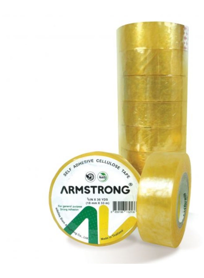 آرمسترونغ شريط قرطاسية لاصق شفاف OPP P42 مقاس 18ملم×36ياردة