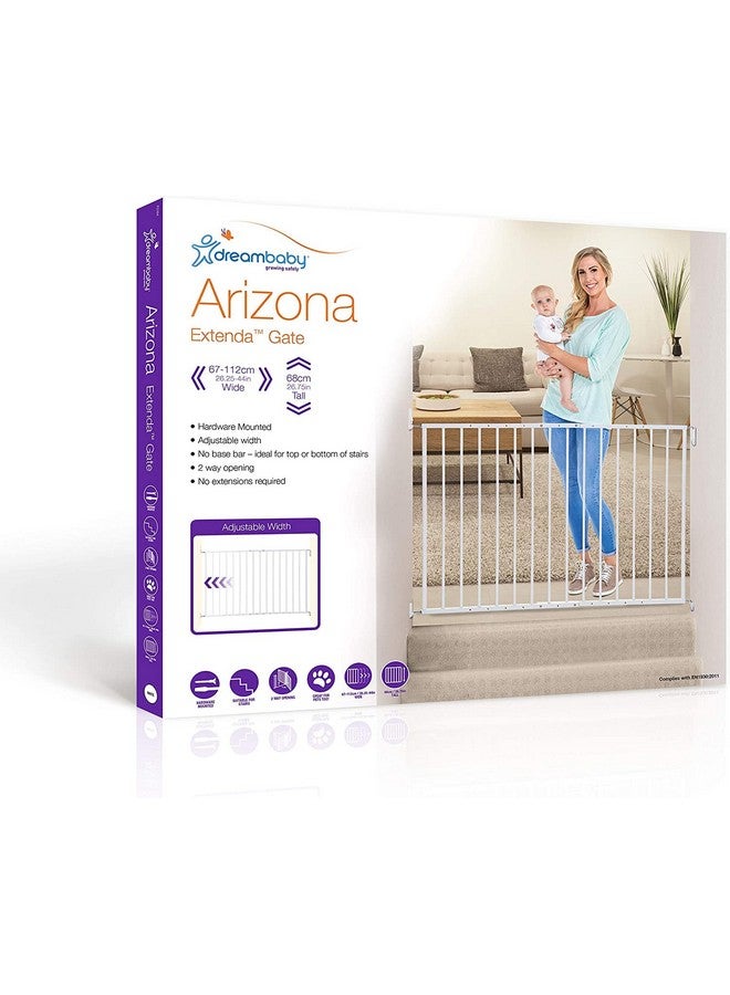 Dreambaby Arizona Extenda Baby Safety Gate - Hardware Mounted Gates - with Adjustable Width from 26.75-44 inches - White - Model L2164BB - Image 4
