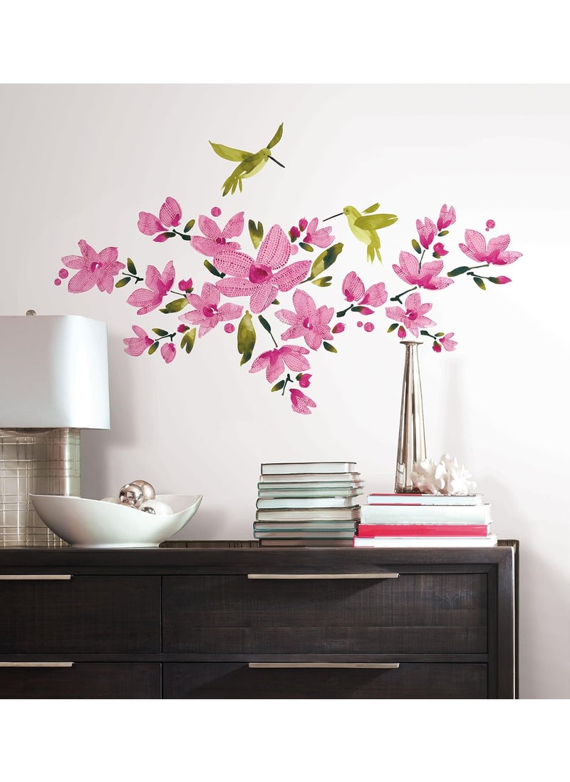 RoomMates - Roommates Flowering Vine Wall Decal (Pink) - Image 1