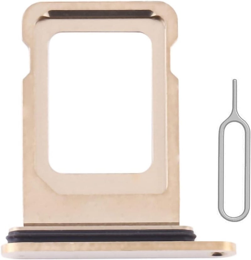 Perzework SIM Card Tray Holder Slot Replacement for iPhone 12 Pro and iPhone 12 Pro Max (Gold) with Waterproof Rubber Ring and Eject Pin - Image 1