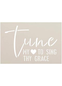 ivana's Ivana's Tune My Heart Stencil | Paint Wood Sign | Reusable Mylar Template | Craft Cursive Christian Hym Home Decor | DIY Blessed Song Lyrics Inspiration Faith & Prayer | Size (12" x 8")  - Image 1