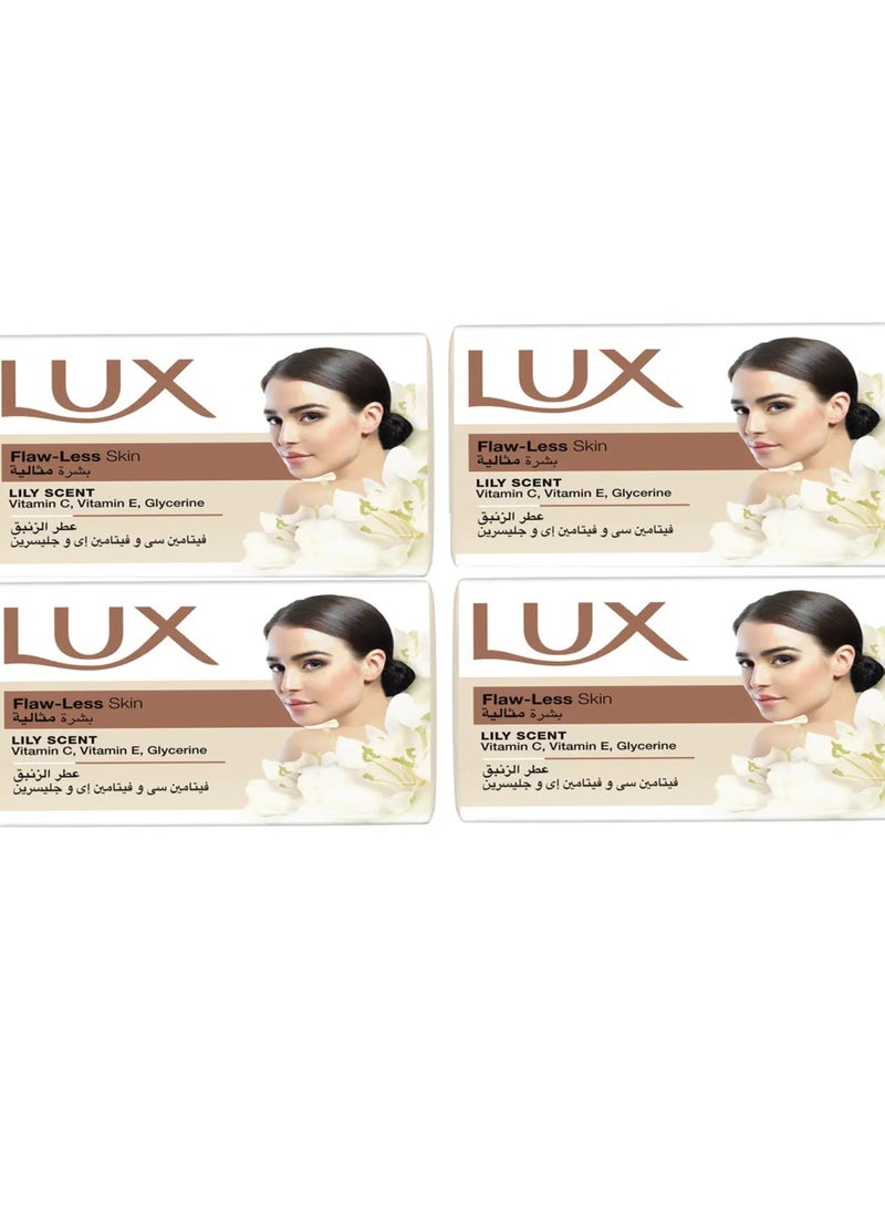 Lux Lux Bar Soap lily Scent Vitamin c Vitamin e Glycerine 4 Pieces - 660G  - Image 2