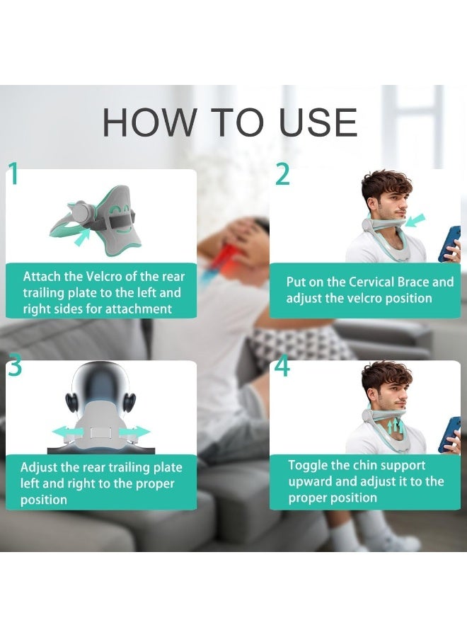 كيلا دعامة الرقبة لآلام الرقبة ودعمها، طوق عنقي قابل للتعديل بزاوية 360 درجة، جهاز شد الرقبة الناعم، مشد الرقبة، مصحح تقويمي، لتصحيح وضعية الرأس للأمام، تخفيف ضغط العمود الفقري العنقي - Image 5