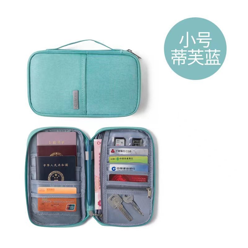 Korean Best-Selling Travel Passport Bag Cosmetics Bag Pure Color Waterproof Ticket Document Organizer Bag Men''s and Women''s Bill Bag - Image 2