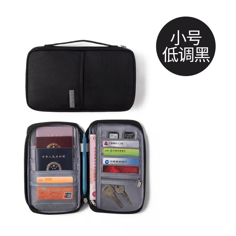 Korean Best-Selling Travel Passport Bag Cosmetics Bag Pure Color Waterproof Ticket Document Organizer Bag Men''s and Women''s Bill Bag - Image 1