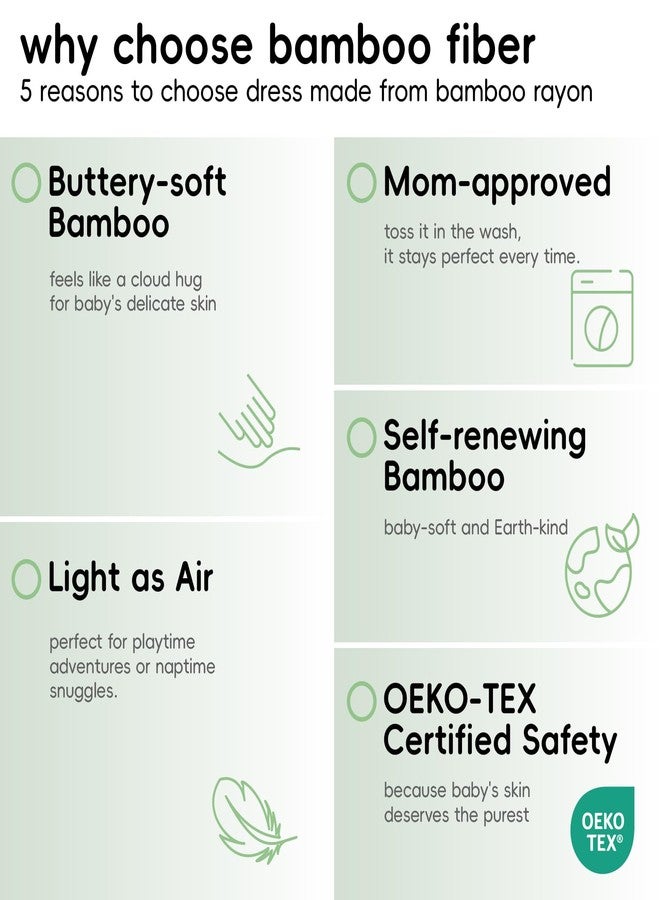 PureBorn فستان طويل الأكمام من فيسكوز البامبو للبنات الصغيرات من بيوربورن، ملابس للعب، فساتين دوارة، عيد ميلاد سعيد 12-24 شهرًا - Image 4
