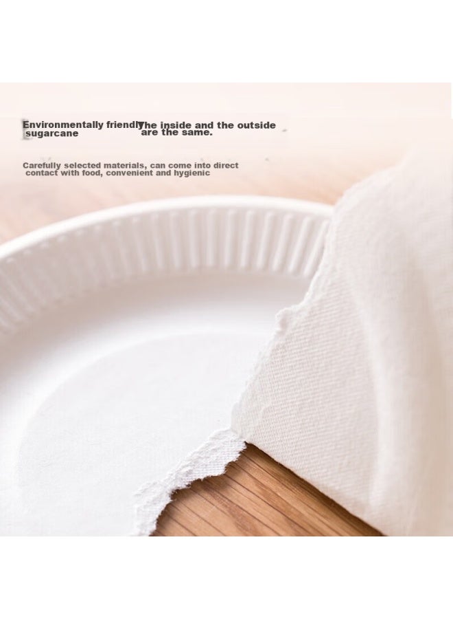 Temeiju 6-inch Disposable Plates, Cake Paper Plates, Biodegradable Dinner Plates, Outdoor Picnic Plates, Tableware, 50 Pieces, 15.5cm - Image 3
