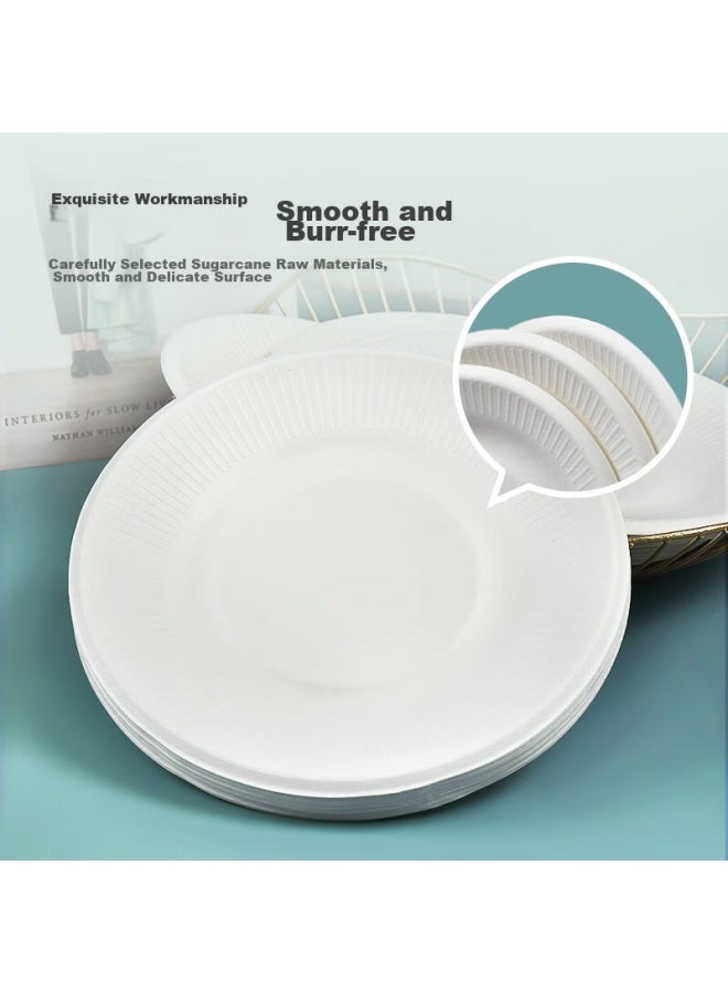 Temeiju 6-inch Disposable Plates, Cake Paper Plates, Biodegradable Dinner Plates, Outdoor Picnic Plates, Tableware, 50 Pieces, 15.5cm - Image 5