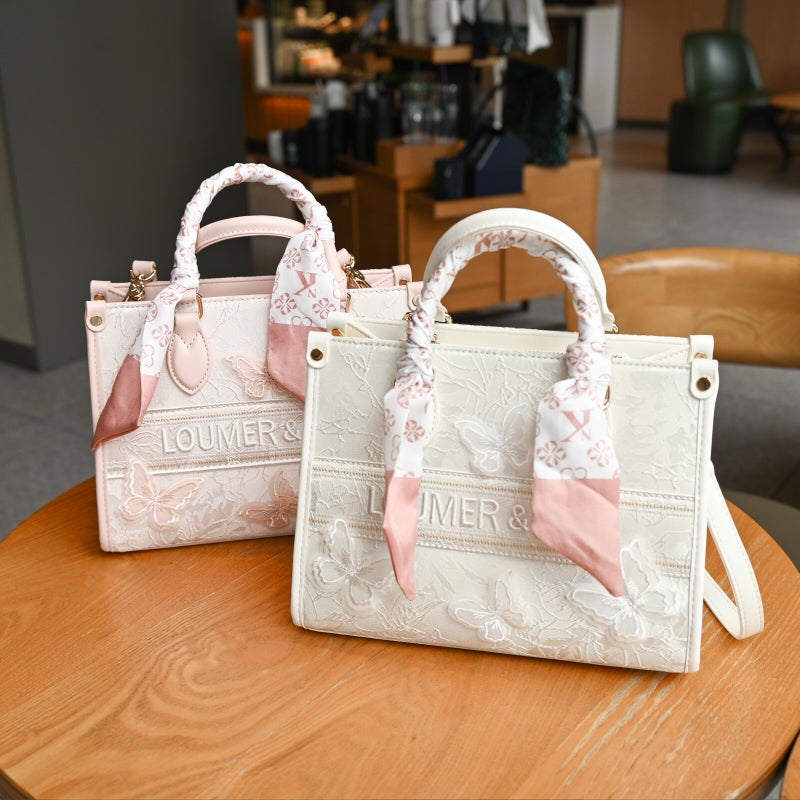 High-Grade Large Capacity Lace Embroidered Tote Bag Women'S Fashion Shoulder Crossbody Bag - Image 2