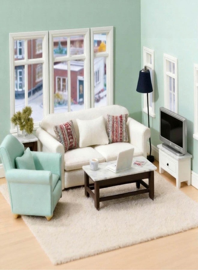 CHAMBERY 1:12 Scale Miniature TV with Remote Dollhouse Accessories Decoration - Image 5