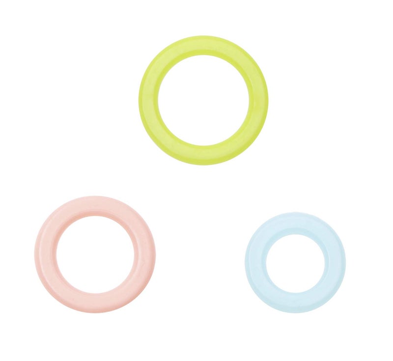 Mini Skater 300 Pcs 3 Sizes Knitting Marker Round Rings Colored