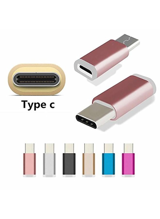 حزمة من 2 كابل محول من سبيكة الألومنيوم من نوع Micro USB أنثى إلى USB Type C ذكر محول USB-C لأجهزة Android وأجهزة USB Type C الأخرى - Image 5