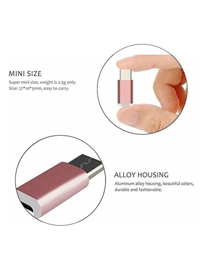 حزمة من 2 كابل محول من سبيكة الألومنيوم من نوع Micro USB أنثى إلى USB Type C ذكر محول USB-C لأجهزة Android وأجهزة USB Type C الأخرى - Image 4
