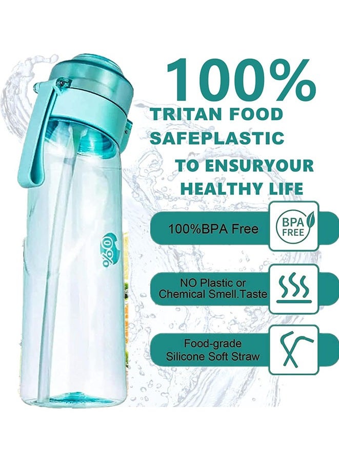 Muyixin - Air Water Bottle with 7 Flavor Pods, 650ML Leak Proof Sports Water Bottles With Straw, 0% Sugar Fruit Fragrance Drinking Bottles - Image 1