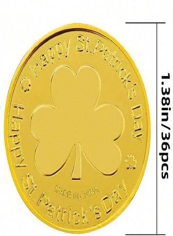 Ankelesz 20 Pieces St. Patrick's Day Shamrock Coins Decorative Plastic Fake Coins for St. Patrick's Day Party Supplies - Image 3