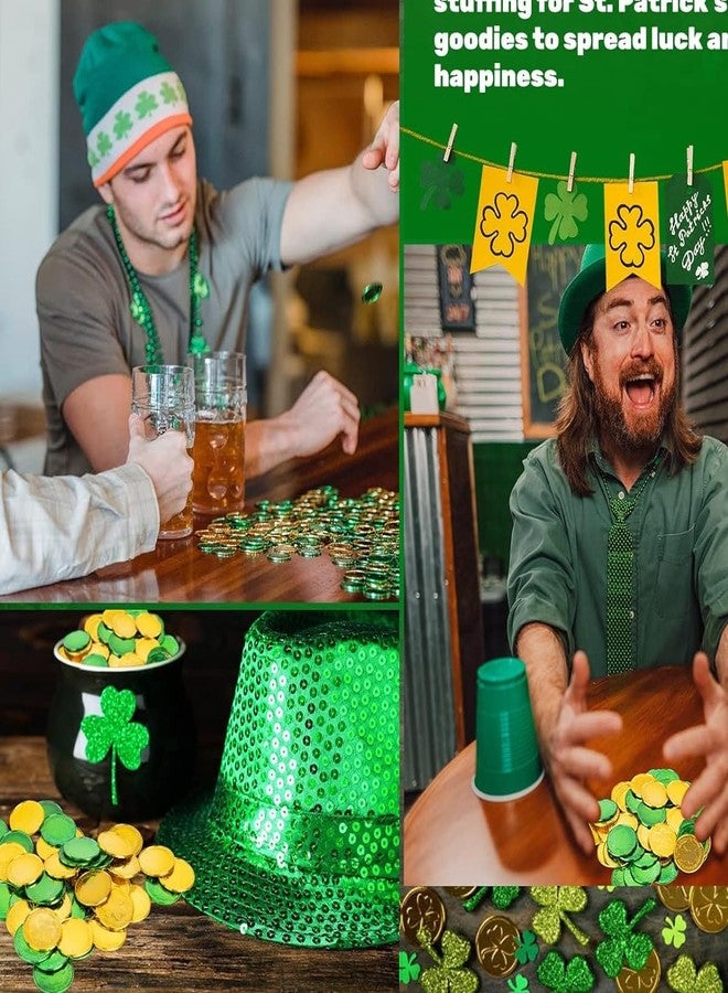 Ankelesz 20 Pieces St. Patrick's Day Shamrock Coins Decorative Plastic Fake Coins for St. Patrick's Day Party Supplies - Image 5
