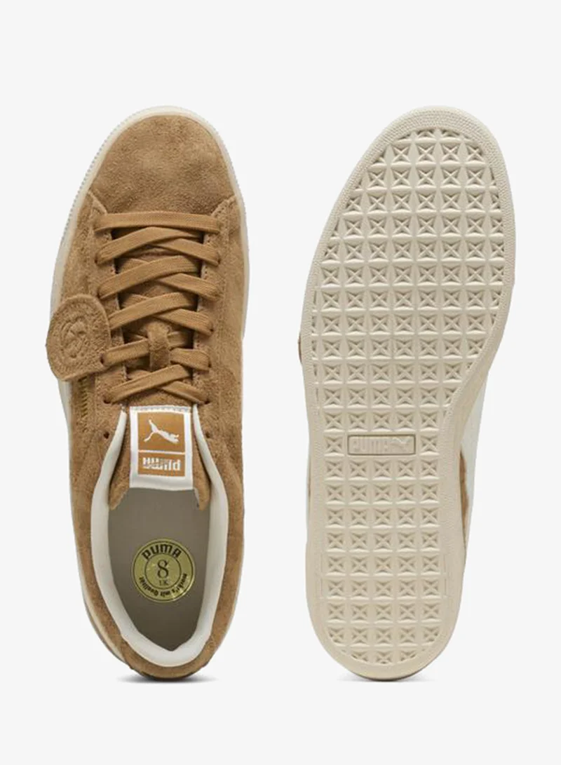 Puma Honey Butter-PUMA White Suede Charles F. Stead V Sneakers Unisex for Men | Best Price UAE