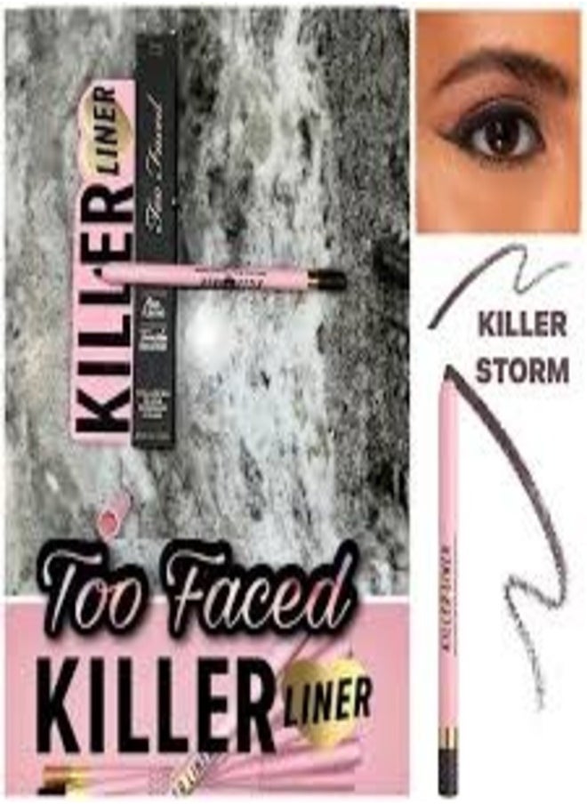 Too FacedCosmetics - Too Faced Killer Liner 36 Hour Waterproof Gel Eyeliner Killer Storm - (Grey) 1.2g - Image 1