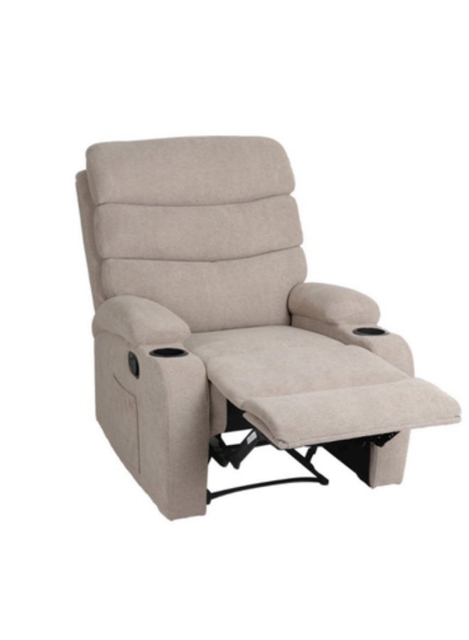NZONE STORE Fixed recliner chair with footrest in beige - comfortable and luxurious design - Image 2