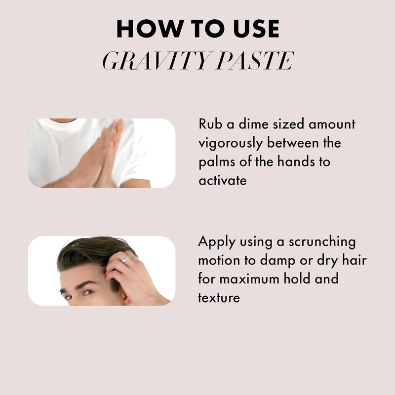 hanz de fuko Gravity Paste – Premium Men’s Hair Styling Pomade – High Hold, Medium Shine Finish – Certified Organic Ingredients, 2 oz. - Image 5