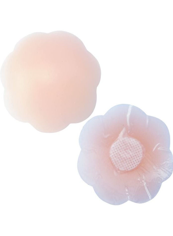 Glamroot Women's Silicone Nipple Cover With Tape For A-E Cup Size Beige - Image 3