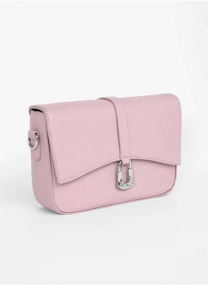 صوص هاوت The Hanging Buckle Sling Bag - Nude Pink