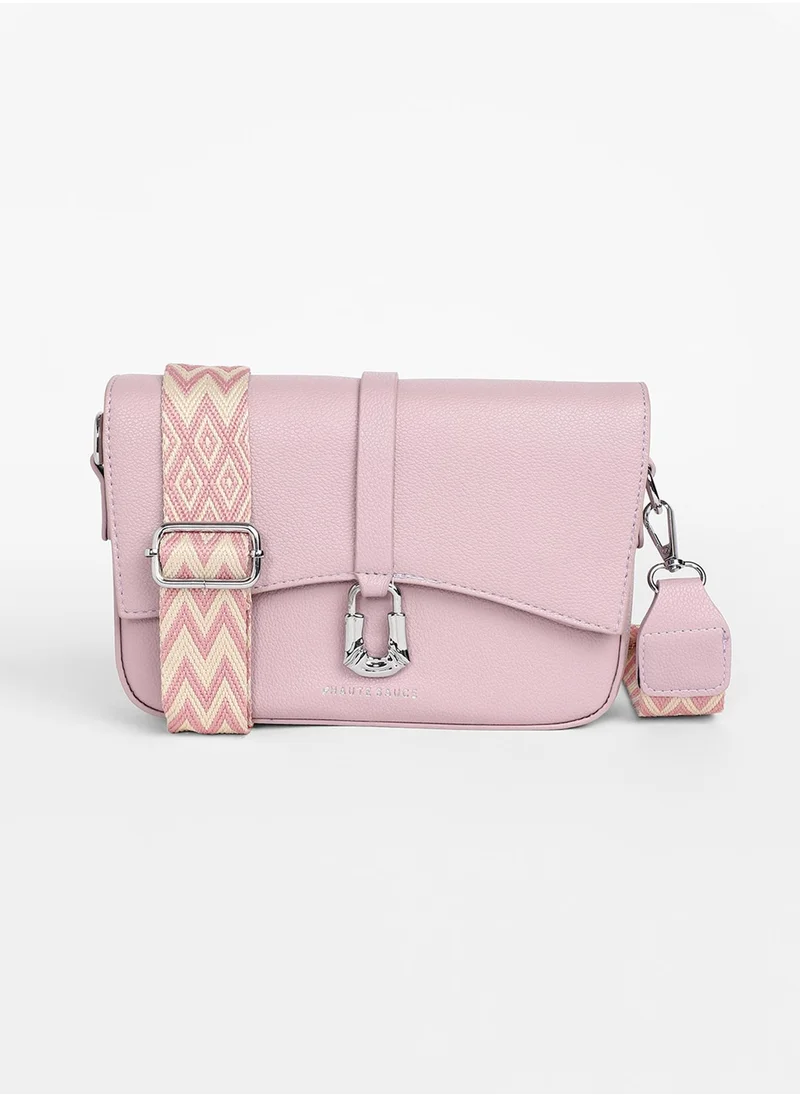 صوص هاوت The Hanging Buckle Sling Bag - Nude Pink