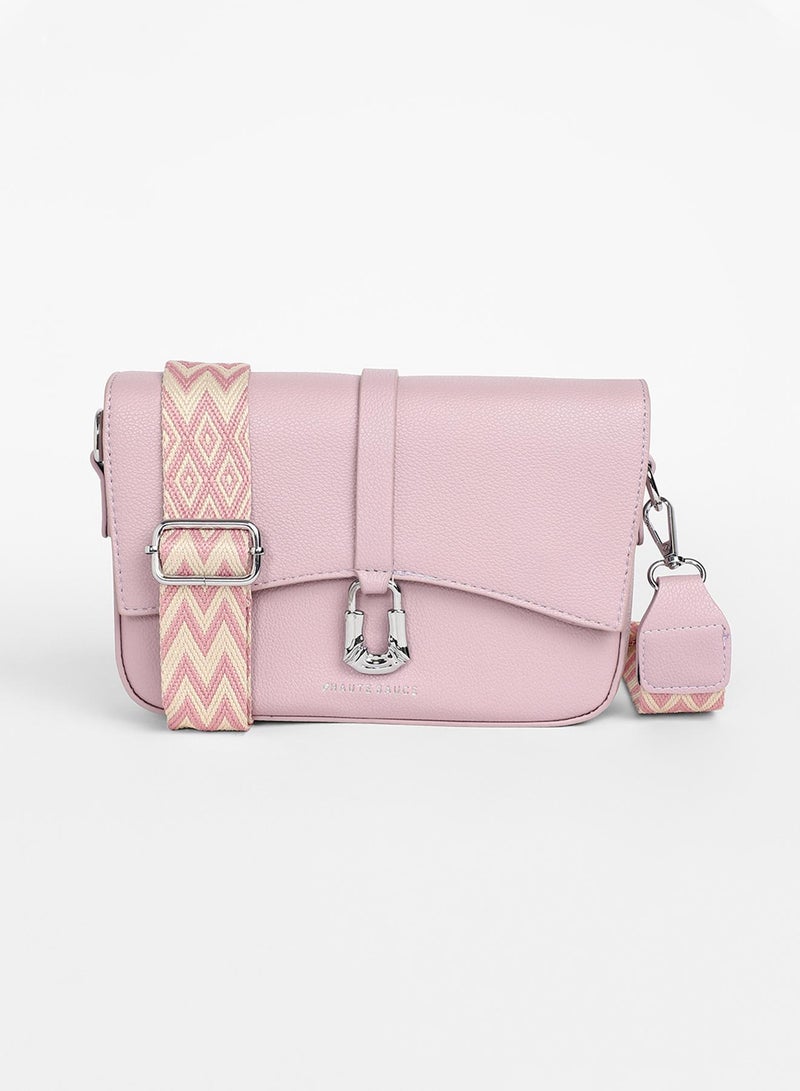 Haute Sauce The Hanging Buckle Sling Bag - Nude Pink - Image 4