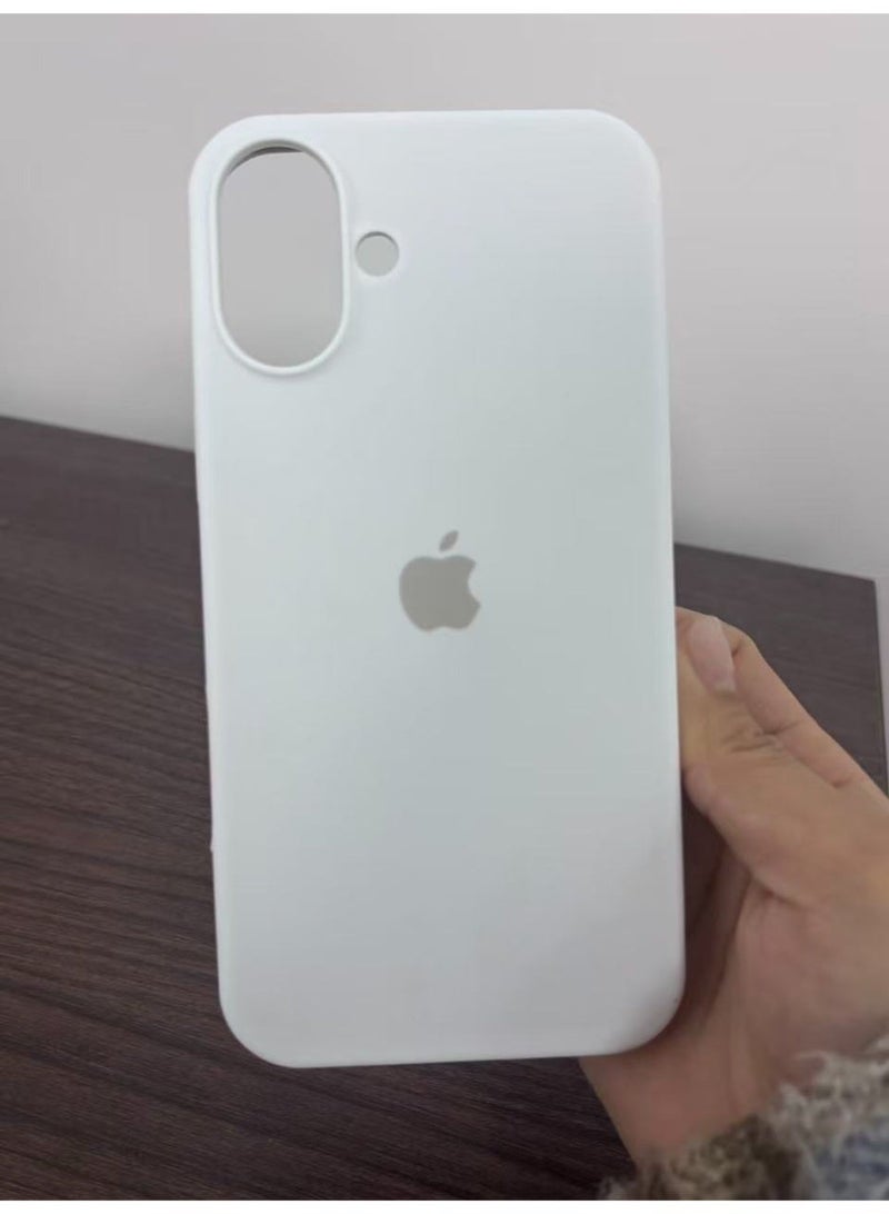 URBBKING Liquid Silicone Case Protector Compatible with iPhone 16 Plus White - Image 1