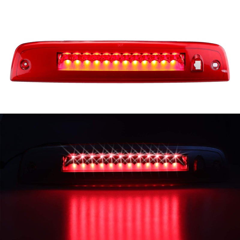 Bomusou LED 3rd Brake Light Assembly High Mount Stop Light Fit for Ford Expedition/Lincoln Navigator (2003-2016) for 923259 7L1Z13A613A 6L1Z13A613AA (Red Lens) - Image 2