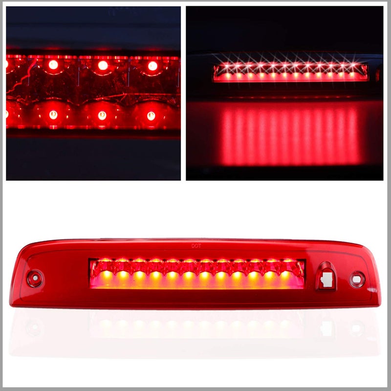 Bomusou LED 3rd Brake Light Assembly High Mount Stop Light Fit for Ford Expedition/Lincoln Navigator (2003-2016) for 923259 7L1Z13A613A 6L1Z13A613AA (Red Lens) - Image 1