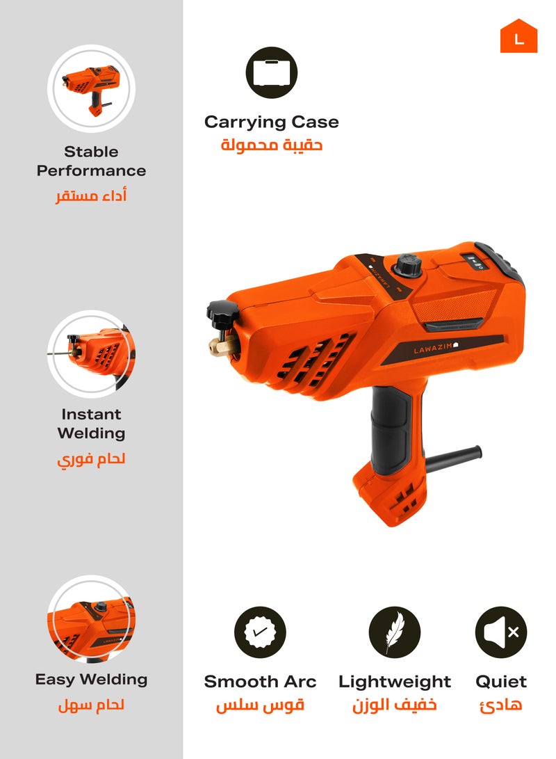 LAWAZIM Handheld Welding Machine- BS Plug Portable Corded Handheld Welder Metal Arc Stick Inverter, TIG, MIG, Spot, Gasless welder - for DIY, Repair, Home, Field, Auto Body, and Iron Steel Maintenance  - Image 3