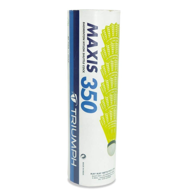 TRIUMPH Nylon Badminton Shuttlecocks, White Badminton Shuttlecock Pack of 6, Stable and Sturdy High Speed MAXIS-350i Badminton Shuttles, Training Shuttlecock for Indoor and Outdoor Sports - Image 3
