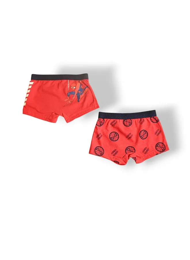 SPIDERMAN SPIDERMAN 2PCS BOYS BOXER , 65%polyester,35%cotton