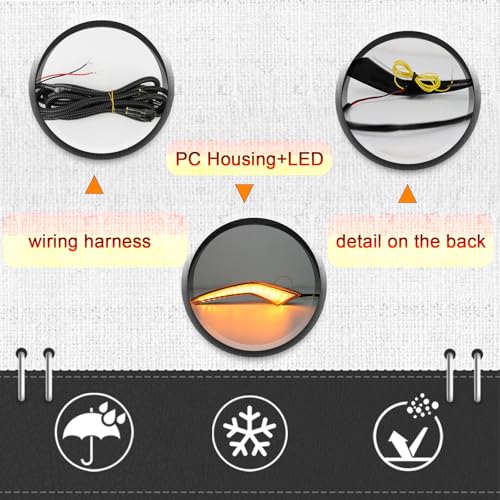 BINQIGOO Full LED Front Fog DRL Kit for Toyota Corolla 2021-2023 L LE XLE, Function as Dynamic Sequential Turn Signal Lights，Daytime Running Light Kit (FRONT FOG LE) - Image 4