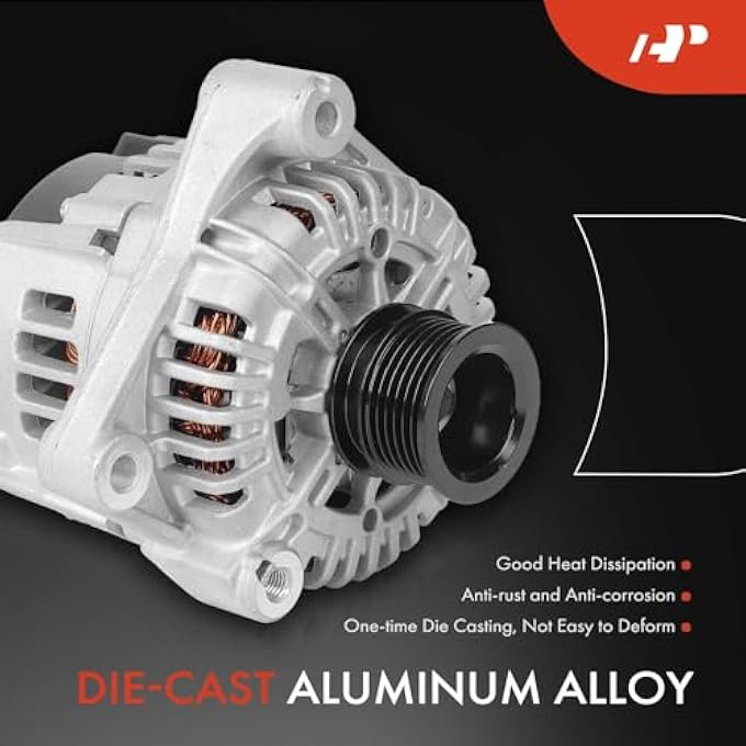 A-Premium Alternator Replacement for BMW Z4 2006-2008, 3.2L, 150 Amp/12 Volt, CW, 6-Groove Pulley - Image 4