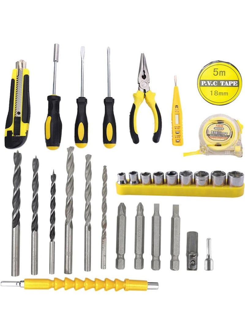 إم دي اتش إل مجموعة مثقاب لاسلكي MDHL 12 فولت مع بطاريتين ومجموعة أدوات يدوية كاملة - 25+1 إعدادات عزم الدوران، مجموعة أدوات كهربائية احترافية للأعمال اليدوية والإصلاح والصيانة - Image 2