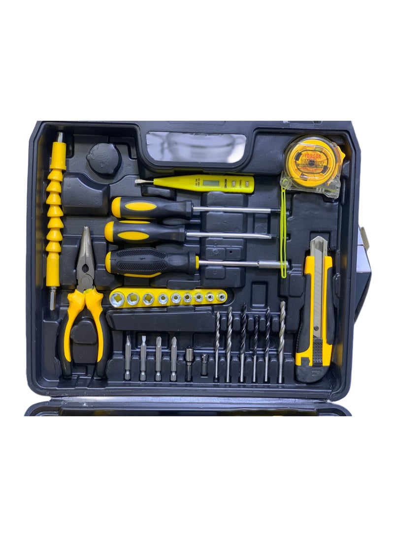 إم دي اتش إل مجموعة مثقاب لاسلكي MDHL 12 فولت مع بطاريتين ومجموعة أدوات يدوية كاملة - 25+1 إعدادات عزم الدوران، مجموعة أدوات كهربائية احترافية للأعمال اليدوية والإصلاح والصيانة - Image 3