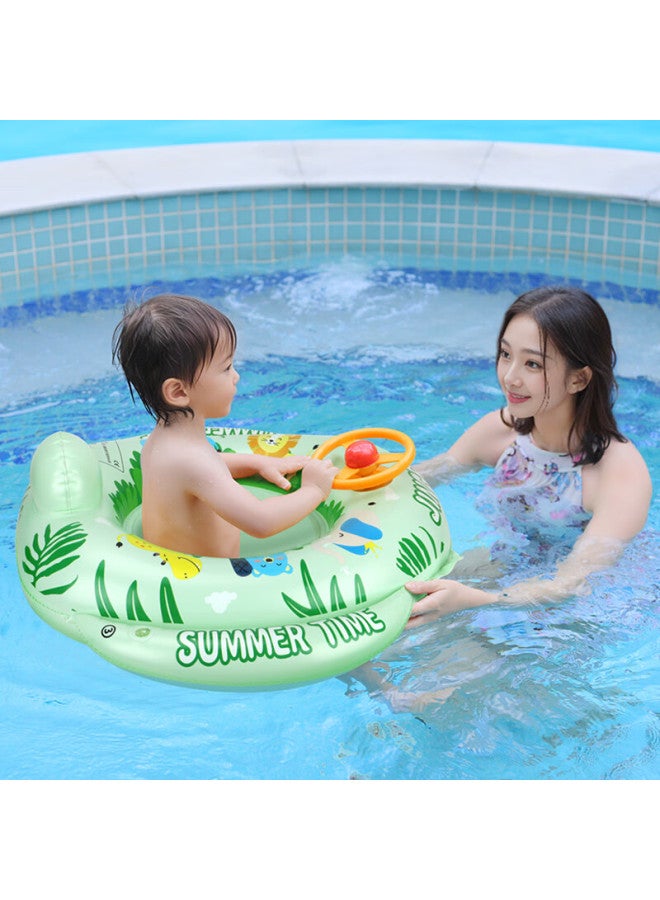 Kingpou Children's Swimming Ring, Inflatable Seat For Kids, Directional Wheel Boat, Baby Swim Ring For Bathing And Water Play J902