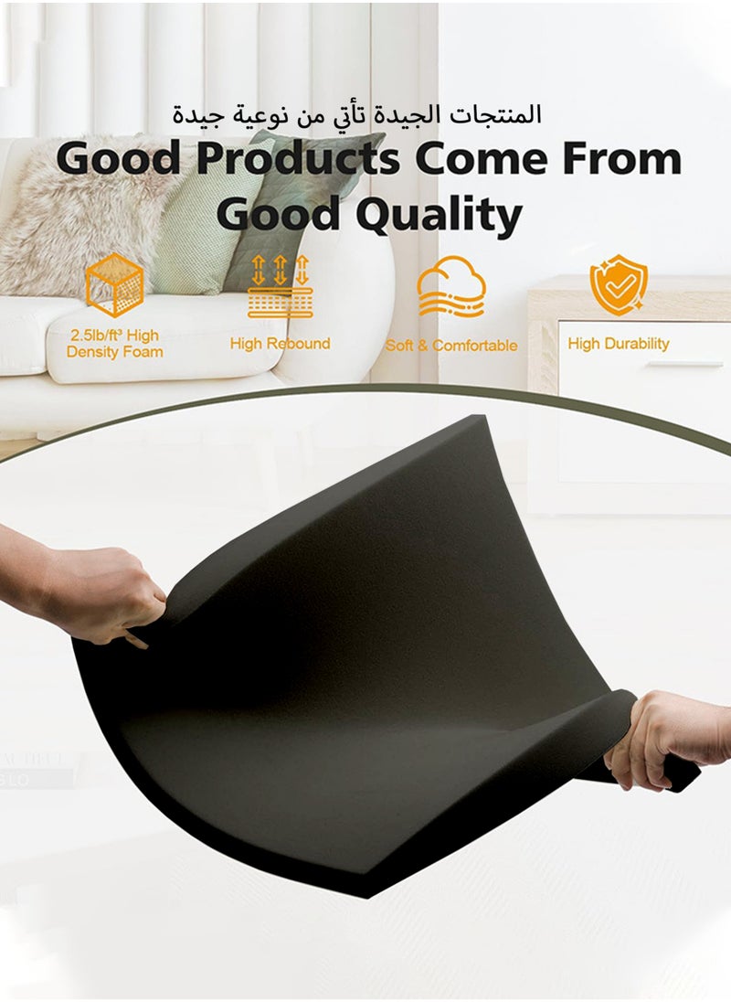 Jourvent - Couch Sofa Cushion Support for Sagging Seats, Under Cushion Repair for Curved Furniture Seat Support, Black - Image 1