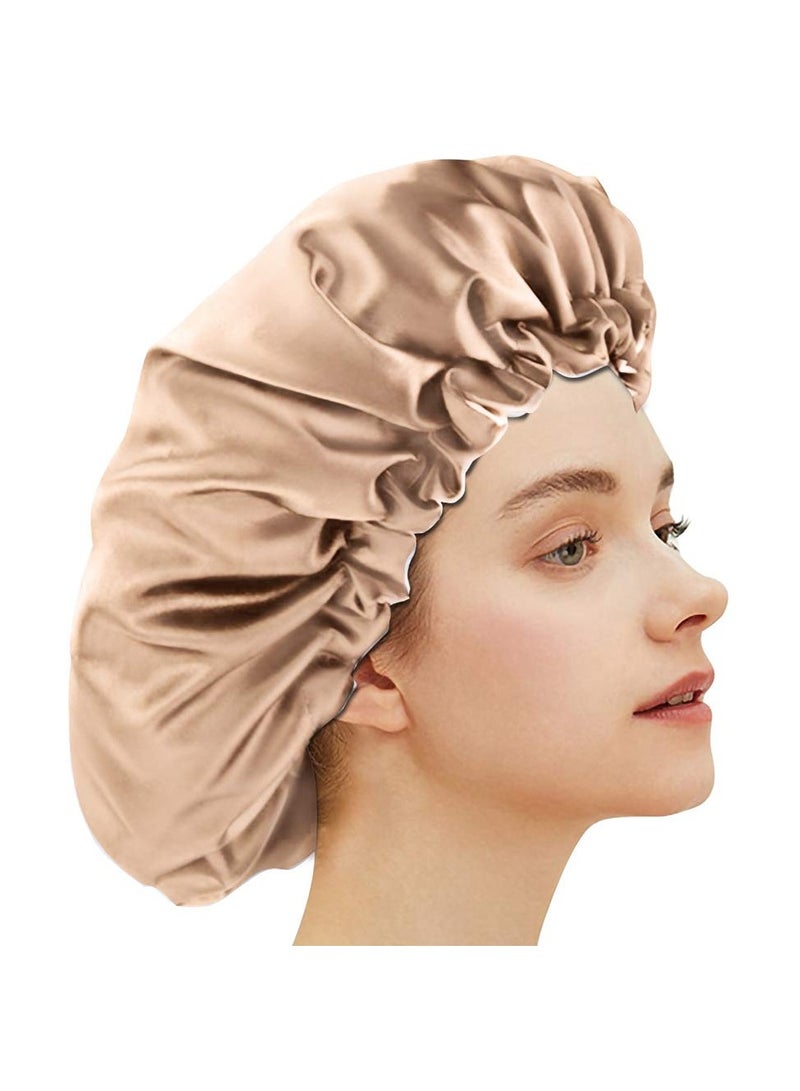 Satin Hair Cap Women's Silk Sleep Cap for Natural Hair - Image 1