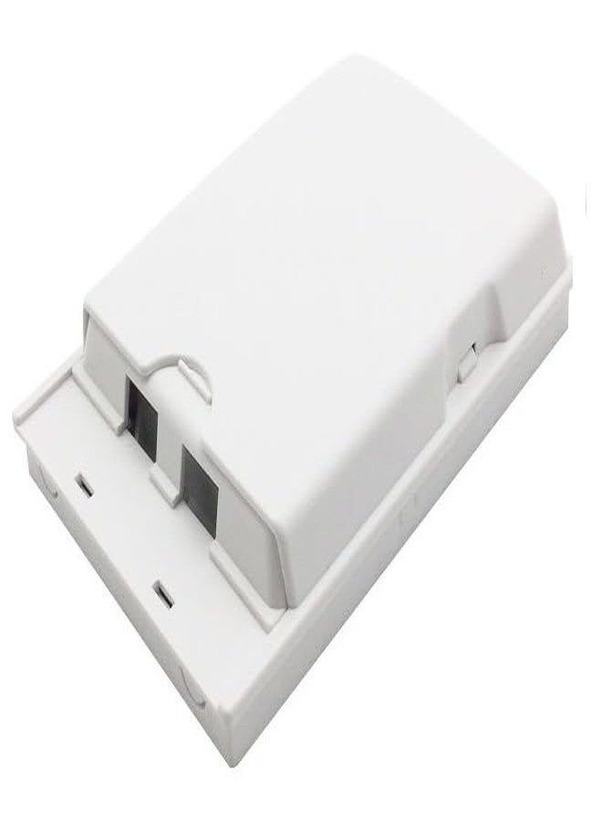 Hanutech FTTH Mini Fiber Junction Box Fiber | Termination Box FTTH 2 Core Fiber Face Plate Indoor Fiber Cable Joint Box, White (1 Pcs) - Image 1