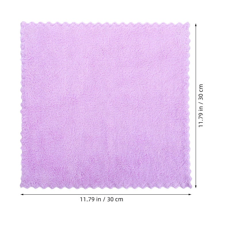 10 Coral Fleece Washcloths 30x30cm Superfine Face Towels For Soft Skin Cleansing - Image 3