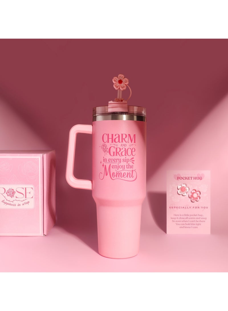 MissTiara Birthday Gifts for Women - Relaxing Spa Gift Set - Self Care Get Well Soon Gift Basket - Happy Birthday Gift Set with Premium Dry Hair Towel and 40 Ounces Glass for Mom,Wife, Her Best Friend,Sister,Girlfriend - Image 4